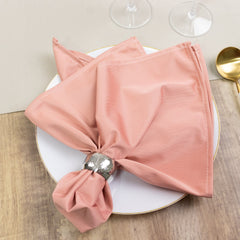 5 Pack Scuba 20"x20" Napkins Dusty Rose - Durable & Reusable Dinner Napkins